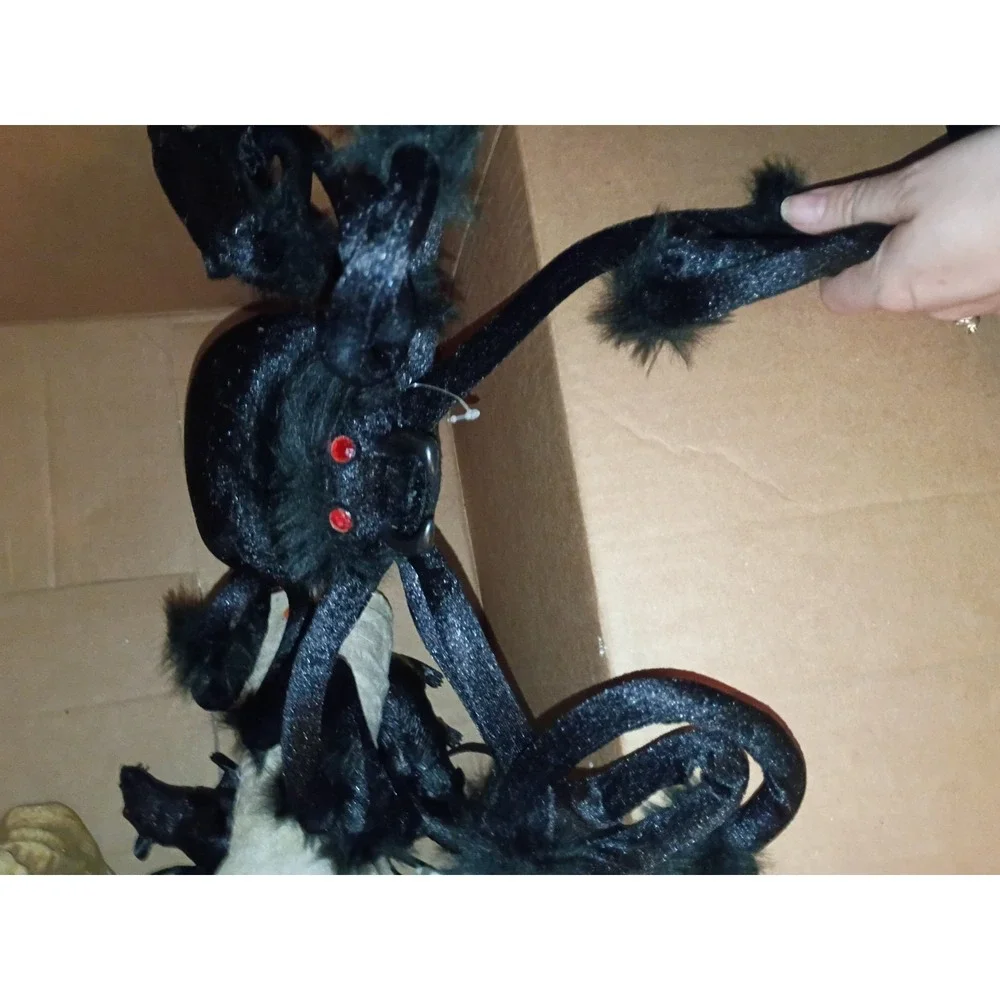 Large Fake Spider Halloween Decor Haunted House Prop Giant Soft BendableLot Of 7
